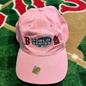 Boston Red Sox World Series Champs Pink Women's Adjustable New Era Baseball Hat